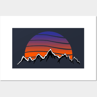 Mountain Sunset Vista Design Posters and Art